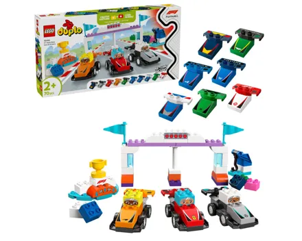 Lego® Duplo 10445 Town F1 Team Rennautos mit Rennfahrern ab 2 Jahren