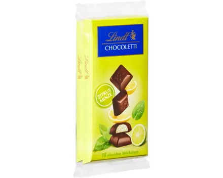 Lindt Chocoletti Dunkel Zitrus & Minze