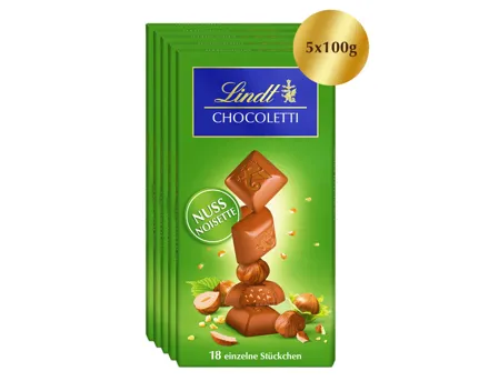 Lindt Chocoletti Nuss 5x18 Stück