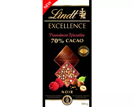 Lindt Excellence Tafelschokolade Dunkel Himbeere Haselnuss