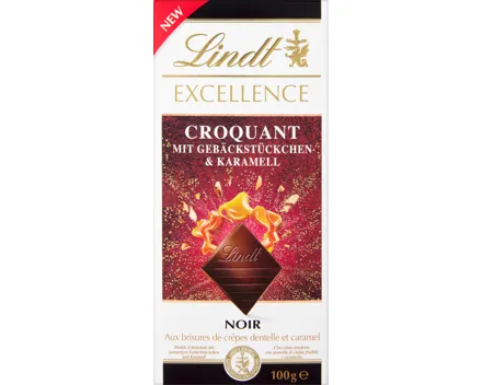 Lindt Excellence Tafelschokolade Noir Croqueat