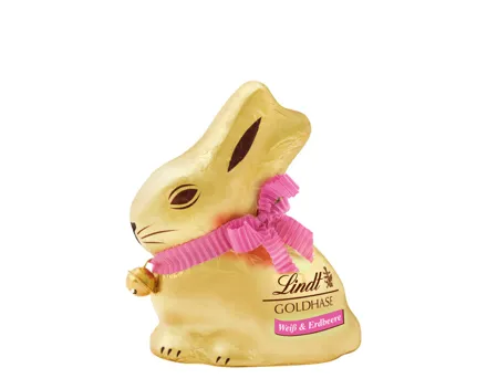Lindt Goldhase Weiss & Erdbeere