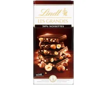 Lindt Les Grandes Dunkel Nuss Tafelschokolade