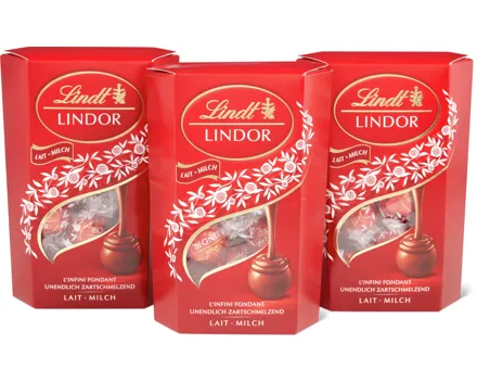 Lindt Lindor Kugeln Milch, 3er-Pack