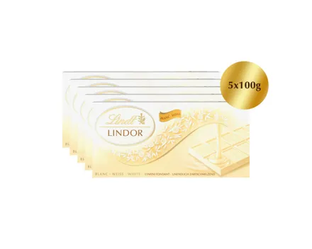 Lindt Lindor Kugeln weiss 5x100g