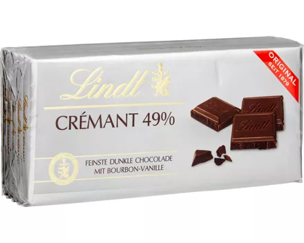 Lindt Tafelschokolade Dunkel Crémant 49%