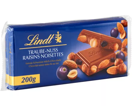 Lindt Tafelschokolade Traube-Nuss