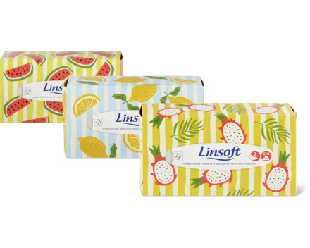 Linsoft Kosmetiktücher Box, FSC®, 3er-Pack