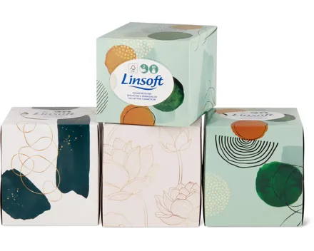 Linsoft Kosmetiktücher-Würfel, FSC®, 4er-Pack