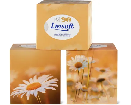 Linsoft-Taschen- oder -Kosmetiktücher, FSC®, 3er-Pack
