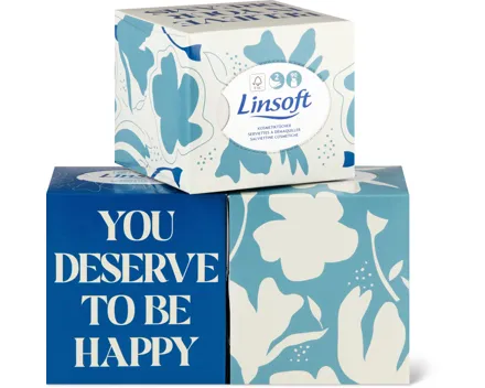 Linsoft-Taschen- sowie -Kosmetiktücher, FSC®