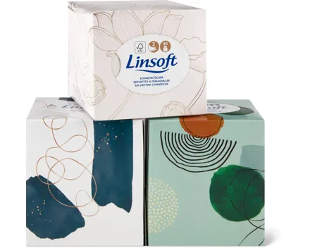 Linsoft-Taschen- sowie -Kosmetiktücher, FSC®