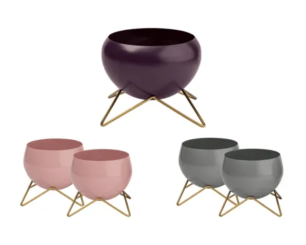 Livarno home Deko-Blumentopf/-töpfe, 2er-Set