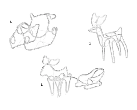 Livarno home LED-3D-Lichterschlauchfigur