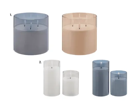 Livarno home LED-Echtwachskerze (n) im Glas