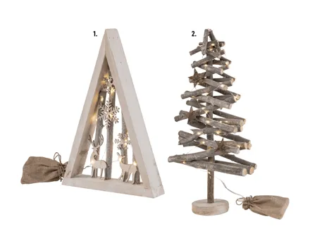 Livarno home LED-Holzdekoration