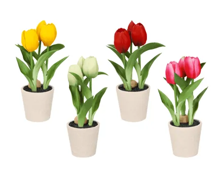 LIVARNO Künstliche Tulpen im Topf