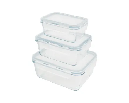 Livarno Premium-Glasfrischhaltedosen-Set, 3-tlg.