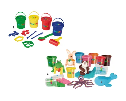 LUPILU Knetdosen, 24er-Set/Knet-Set, 12-tlg.