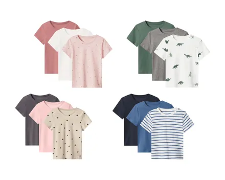 LUPILU T-Shirts, 3er-Set