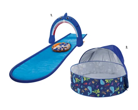 LUPILU Wasserrutsche/Pop Up Planschbecken