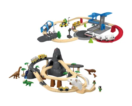 Lupilu® Eisenbahn-Set City-Express/Dinoland