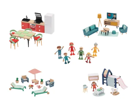 Lupilu® Puppenhaus-Zubehör-Set