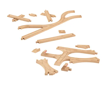 Lupilu® Schienen-/Weichen-Set, 16- bzw. 11-tlg.