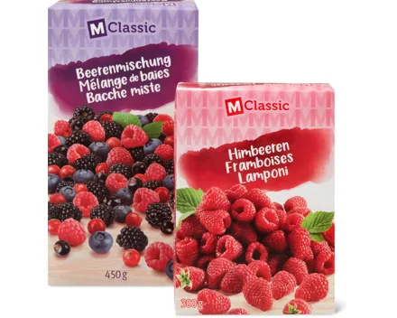 M-Classic-Beerenmischung oder -Himbeeren
