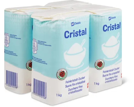 M-Classic Cristal Feinkristallzucker, IP-SUISSE, 4er-Pack