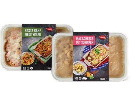 Mac & Cheese mit Schinken oder Pasta Bake Mediterran