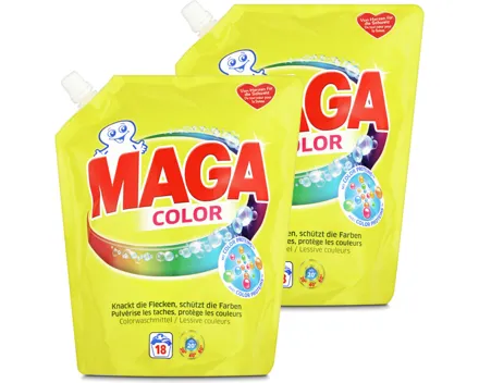 Maga Flüssig-Waschmittel Gel Color 2x18 Waschgänge
