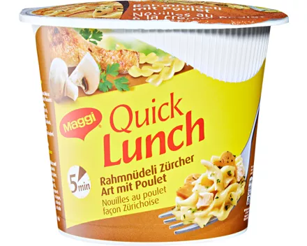 Maggi Quick Lunch Rahmnüdeli Zürcher Art mit Poulet