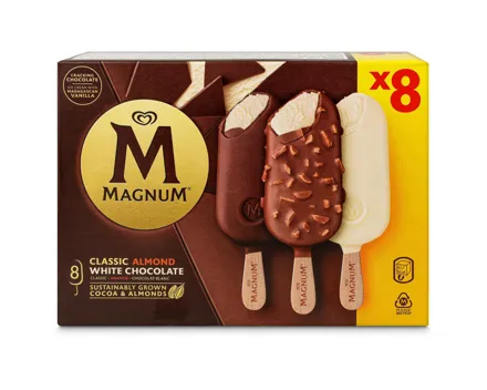 Magnum Classic Almond White 8 Stück