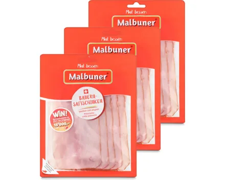 Malbuner Bauern-Saftschinken 3x 120g