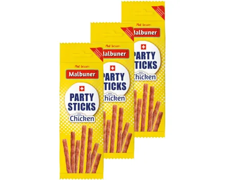Malbuner Party-Sticks Poulet 3x 40g