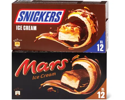 Mars oder Snickers Glace