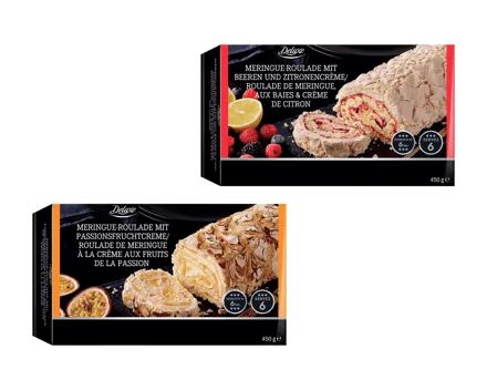 Meringue Roulade mit Fruchtcreme