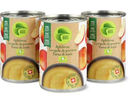 Migros Bio Apfelmus, 3er-Pack
