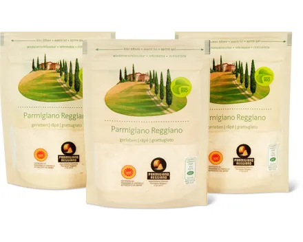 Migros Bio Parmigiano Reggiano gerieben, 3er-Pack