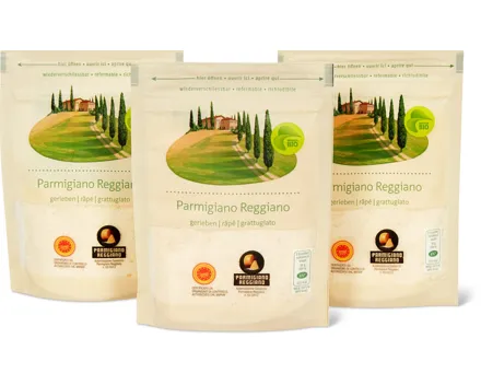 Migros Bio Parmigiano Reggiano gerieben
