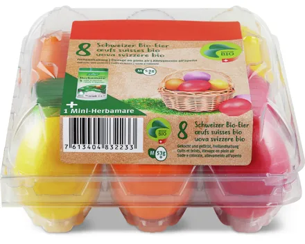 Migros Bio Schweizer Eier aus Freilandhaltung, mit Mini-Herbamare