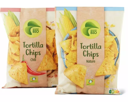 Migros Bio Tortilla Chips-Nature oder -Chili