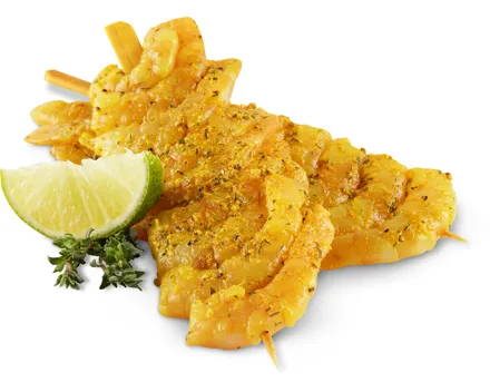 Migros Crevettenspiessli Lemon Pepper, ASC
