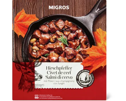 Migros Hirschpfeffer mit Pilzen