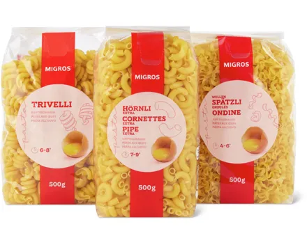 Migros Teigwaren 500 g und 750 g