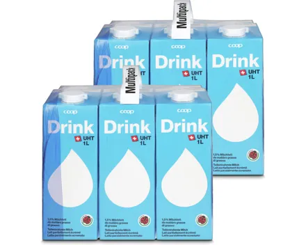 Milchdrink UHT 1.5% IP-Suisse 6x1l 2x 6l