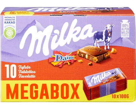 Milka Tafelschokolade Alpenmilch Daim