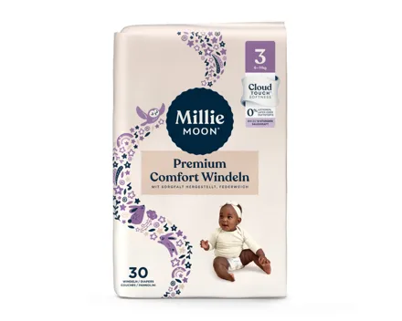 Millie Moon Premium Comfort Windeln Grösse 3 Midi 6-11kg 30 Stück