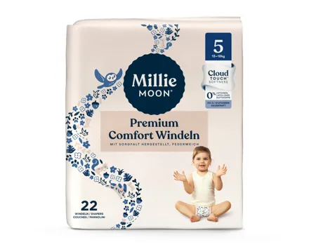 Millie Moon Premium Comfort Windeln Grösse 5 Junior 13-18kg 22 Stück